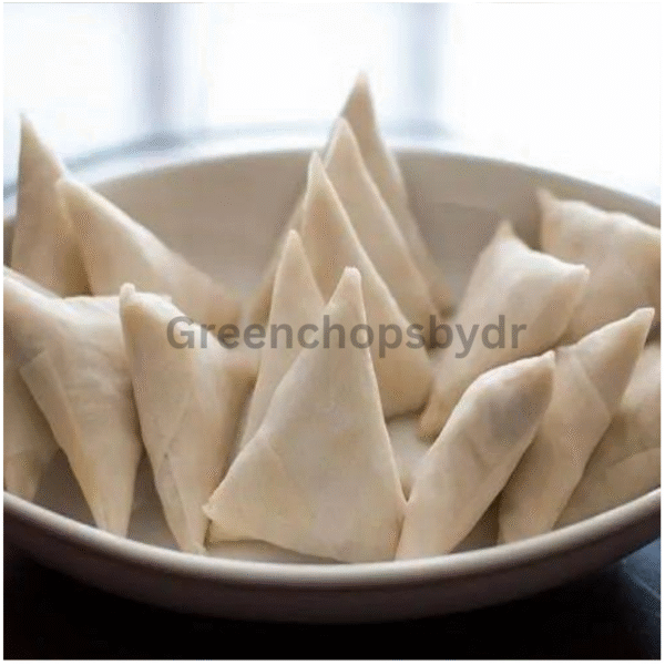 Frozen one Bite Chicken Samosa (12 pcs) crispy and ready to fry in just minutes! A perfect, convenient snack for any time!